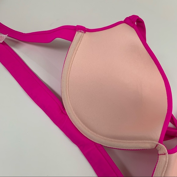 Victorias Secret Bikini Top 36C Hottie Halter Pink - Picture 11 of 15